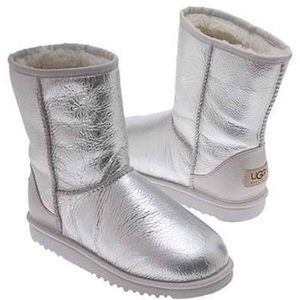 ugg boots silver metallic
